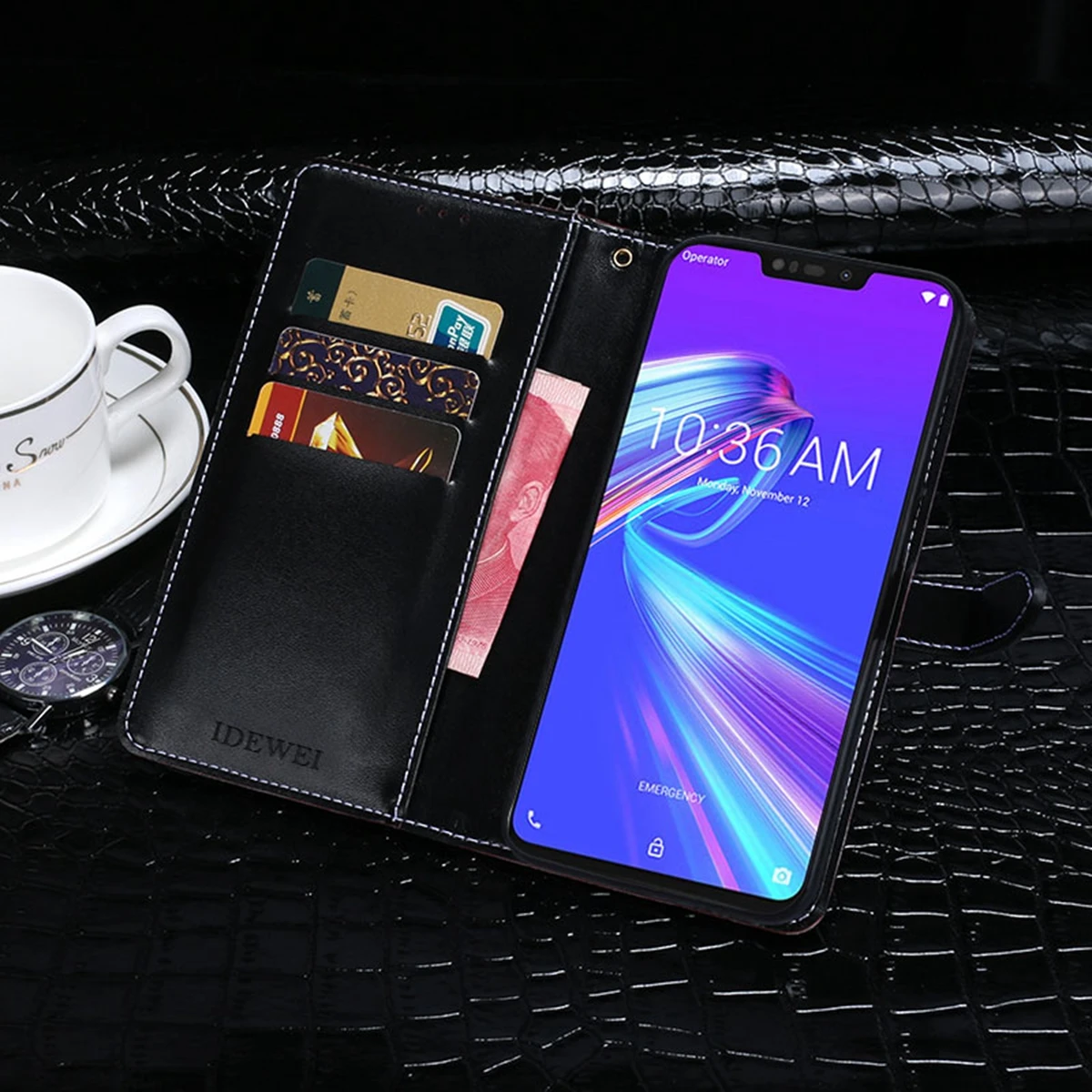 Casewin для Asus Zenfone Max (M2) ZB633KL с узором крокодиловая кожа из искусственной кожи