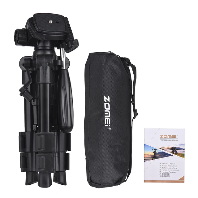 ZOMEI Q100  Camera Tripod 52cm/20" Lightweight Aluminum with Quick Release Plate/ Carry Bag for Canon Nikon Sony DSLR 6