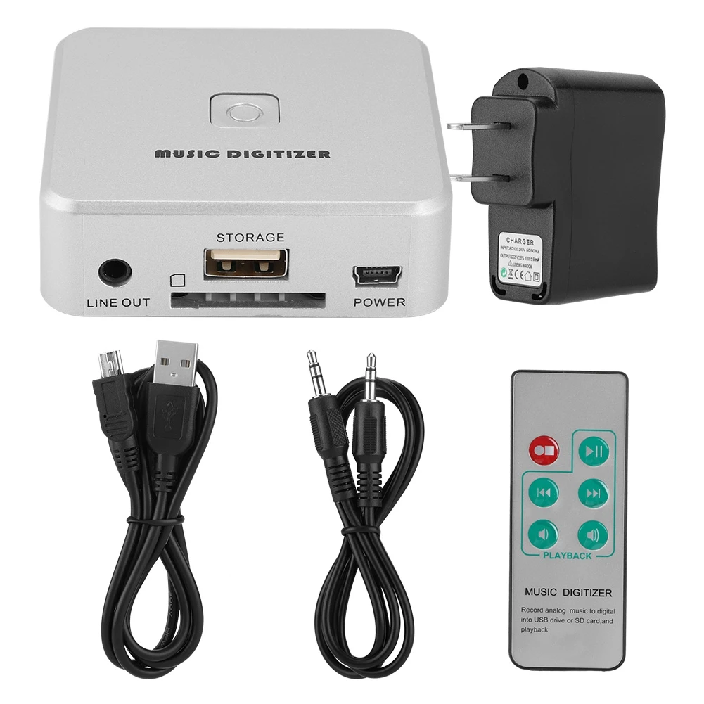 

USB Audio Capture Card Music Digitizer HD Music Player Recorder L/R 3.5 US Plug