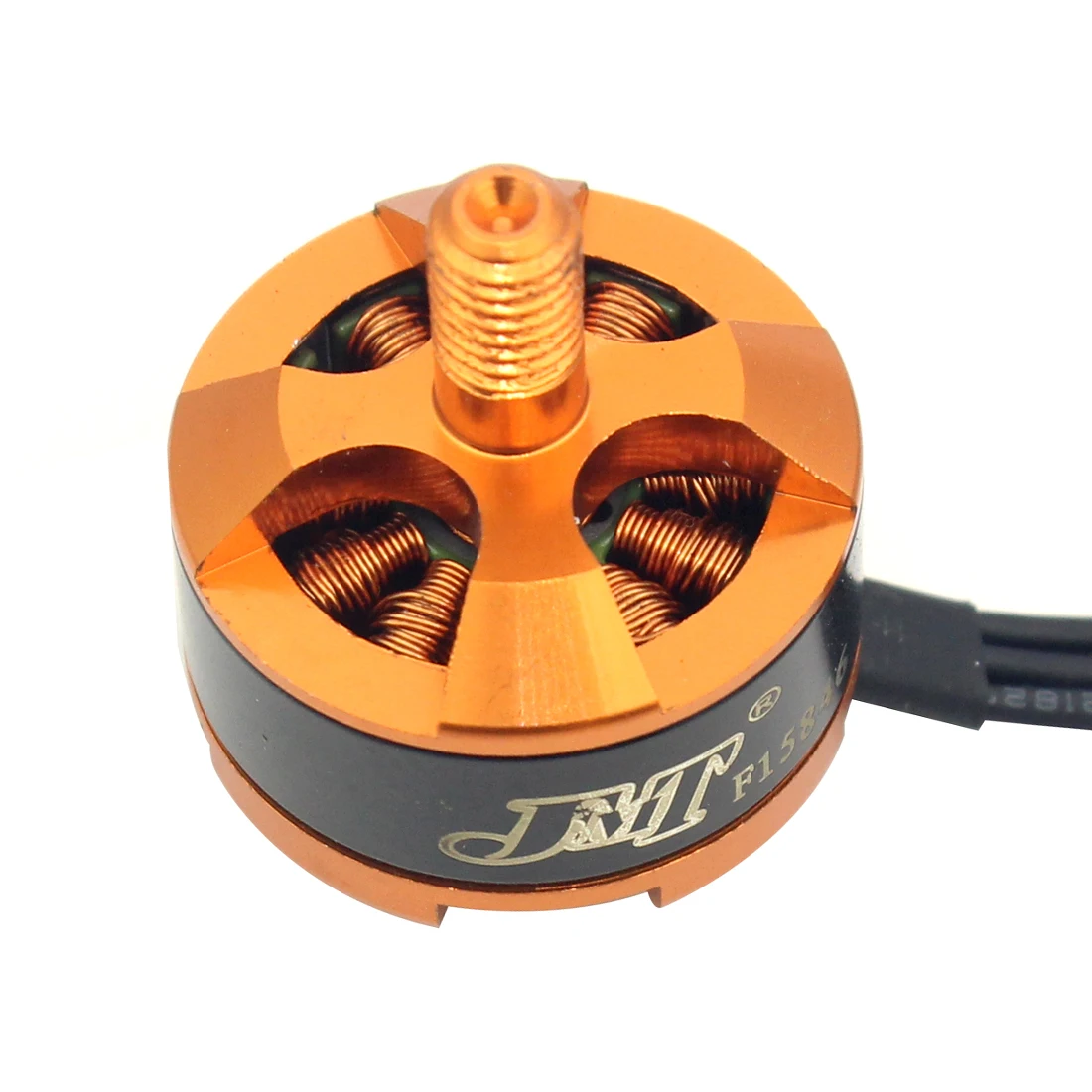 Moteur sans balai 1806 2400KV CW/CCW pour drone FPV 250 - JMT Mini, vue de dessus montrant les trois pôles et l'aimant central.