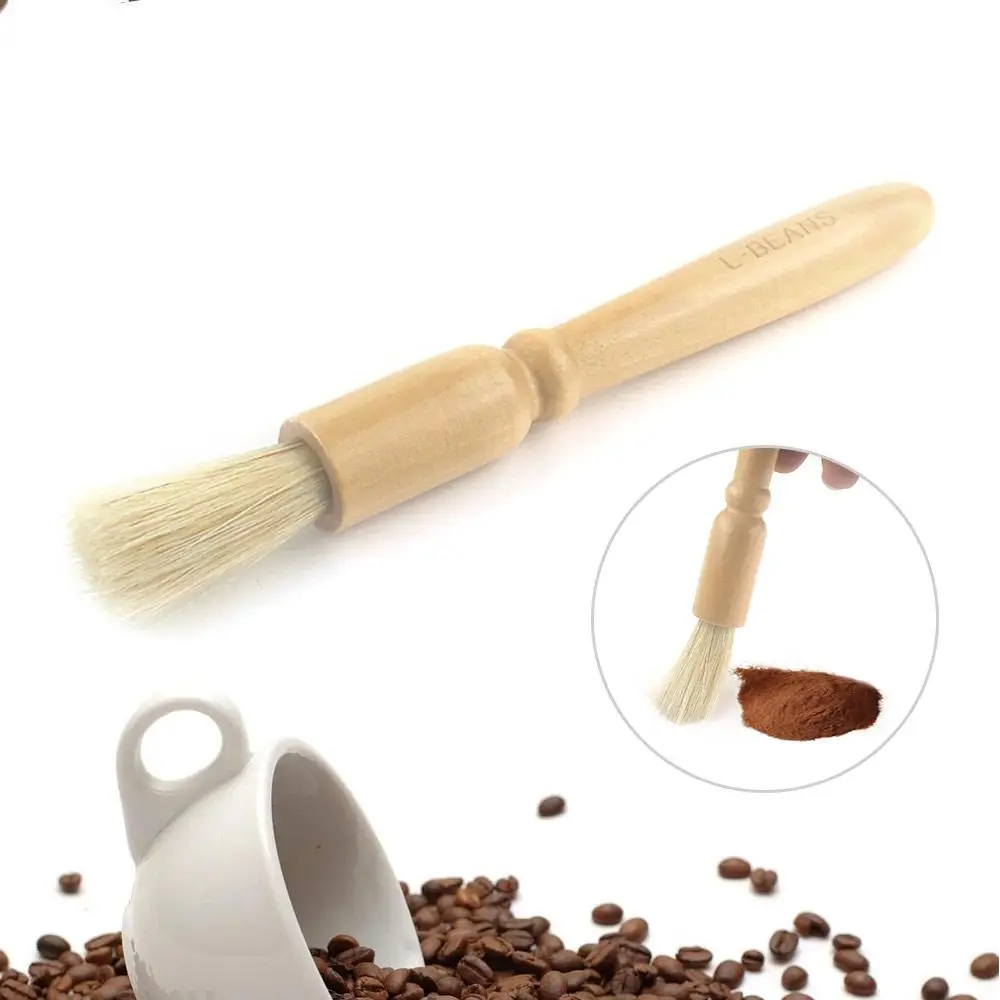 1pc Coffee Brush Coffee Grinder Machine Cleaning Brush Wood Dusting