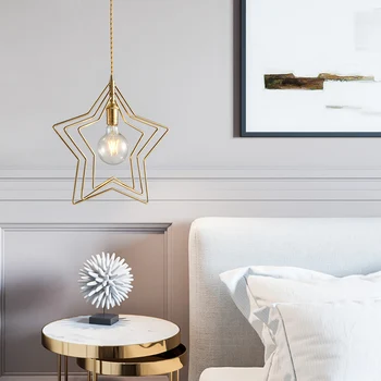 

High Quality Nordic LED Lamp Ceiling Light Fixtures Home Deco Plated Copper Dining Room Cafe Lamparas De Techo Colgante Moderna
