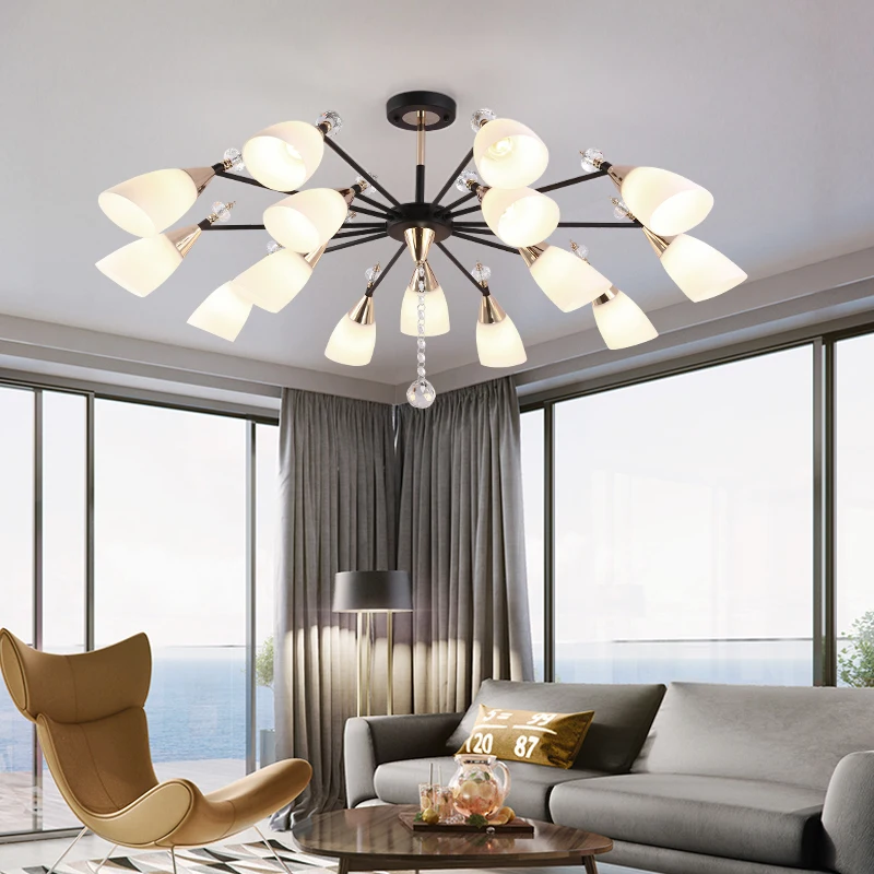 Us 91 12 19 Off Modern Led Chandelier Lighting For Living Room Bedroom Indoor Fixtures Home Hanging Lamp Iron Design Art Contemporary In Us 91 12 19 Off Modern Led Chandelier Lighting For Living Room Bedroom Indoor Fixtures Home Hanging Lamp Iron Design Art Contemporary In