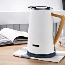 1800 Вт кипящий чайник из нержавеющей стали, Электрический чайник с деревянной ручкой, л, высокая емкость, быстрый нагрев, Электрический водяной горшок