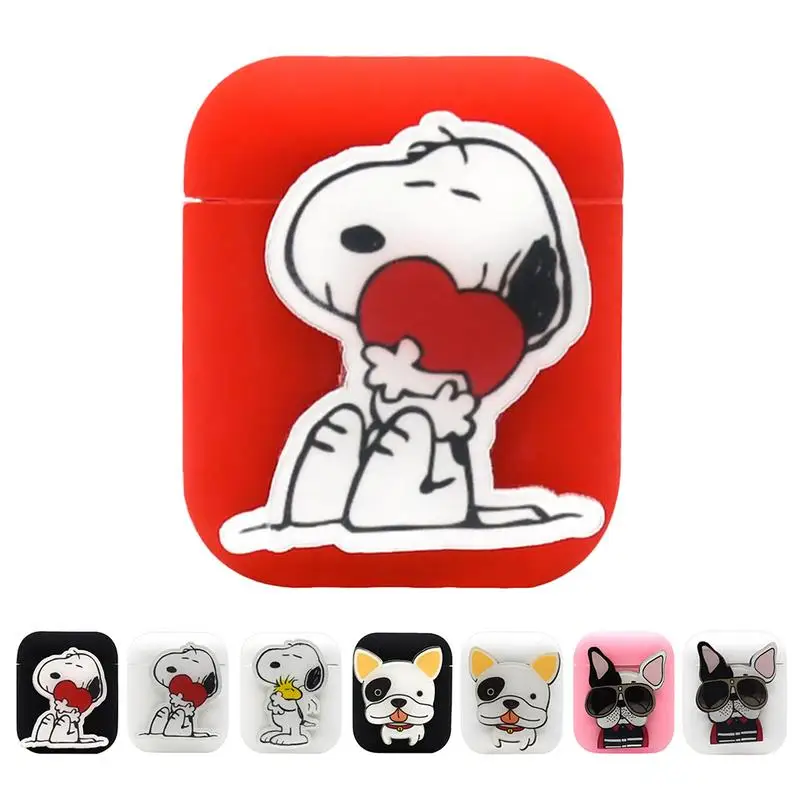 New Cute Wireless Bluetooth Headset Case Anti-fall Dustproof Cartoon Headset Box Silicone Storage Case For Airpods Apple