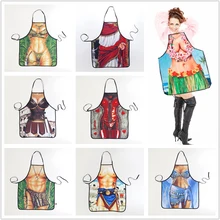 Sexy Kitchen Tablier Rome Vintage Digital Printed Funny Party Cooking bib apron Baking For Cleaning Avental jardineira feminina Sexy Kitchen Tablier Rome Vintage Digital Printed Funny Party Cooking bib apron Baking For Cleaning Avental jardineira feminina