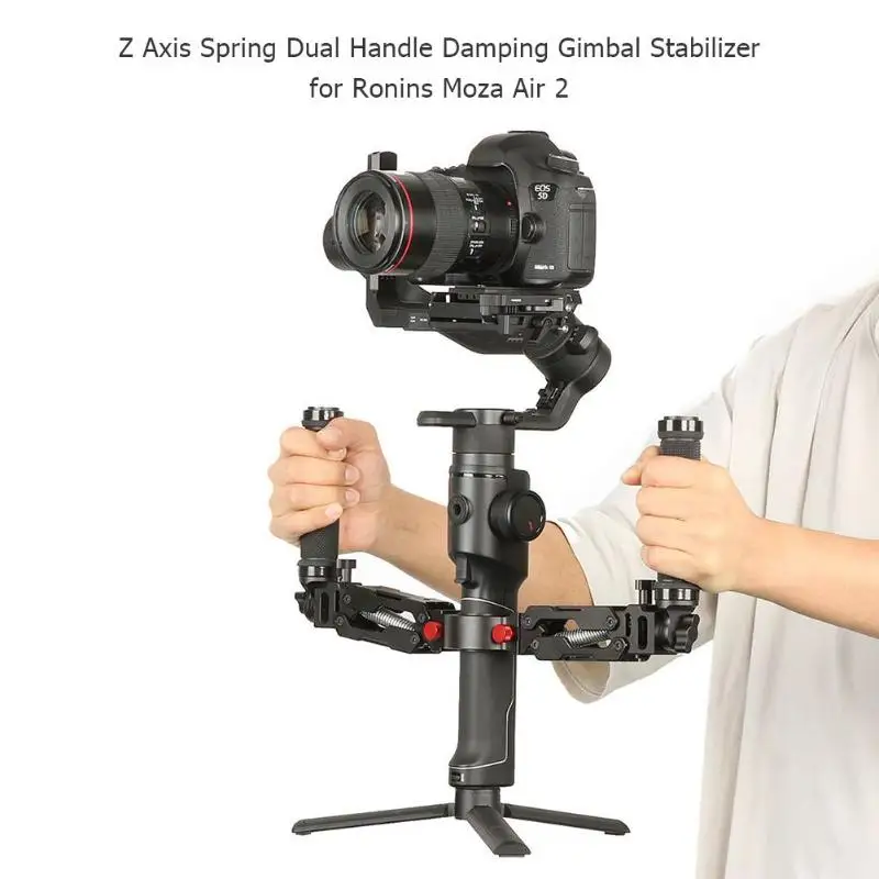 

ALLOET Z Axis Spring Shockproof Dual Handle Flexiable Damping Detachable Grip Gimbal Stabilizer for Ronins Moza Air 2