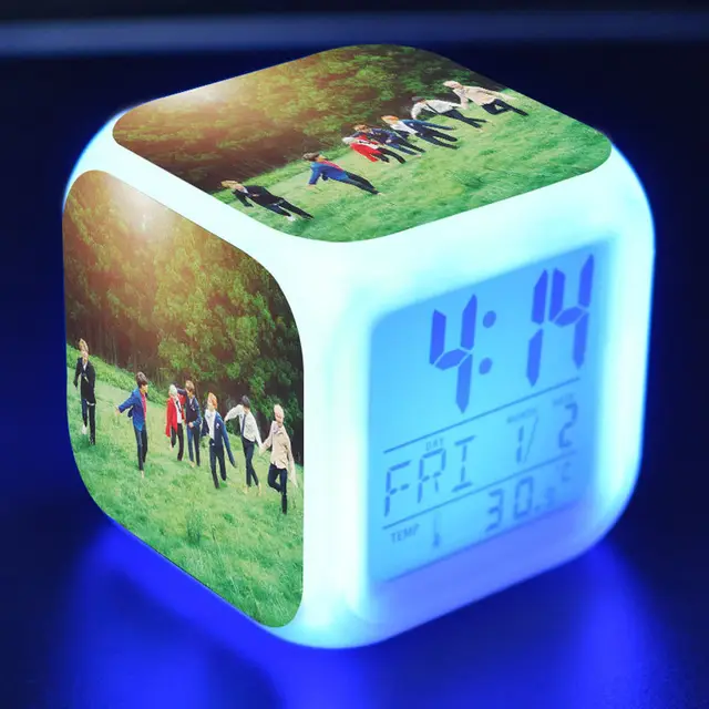 Cubic Digital Alarm Clock Night Light 4