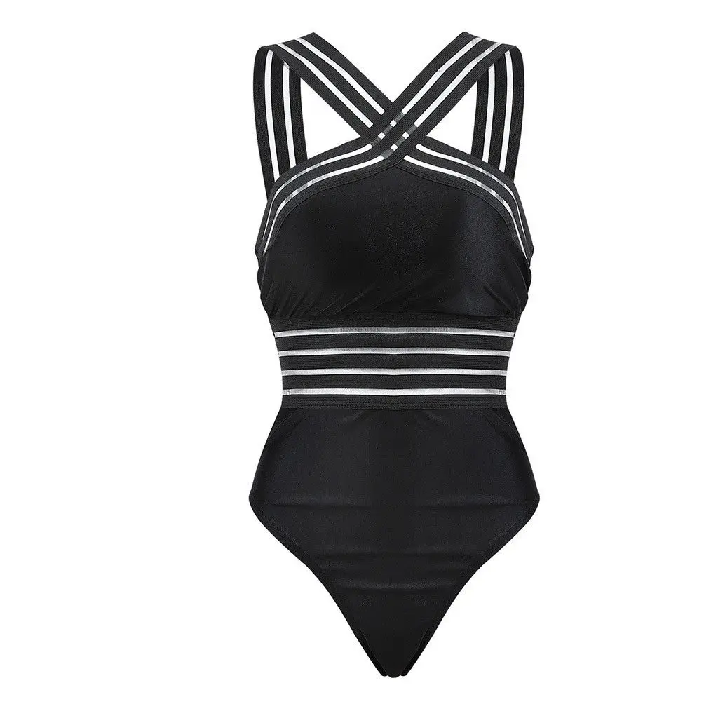 Women One Piece Bandage Push up Monokini BikiniSwimwear Swimsuit ...