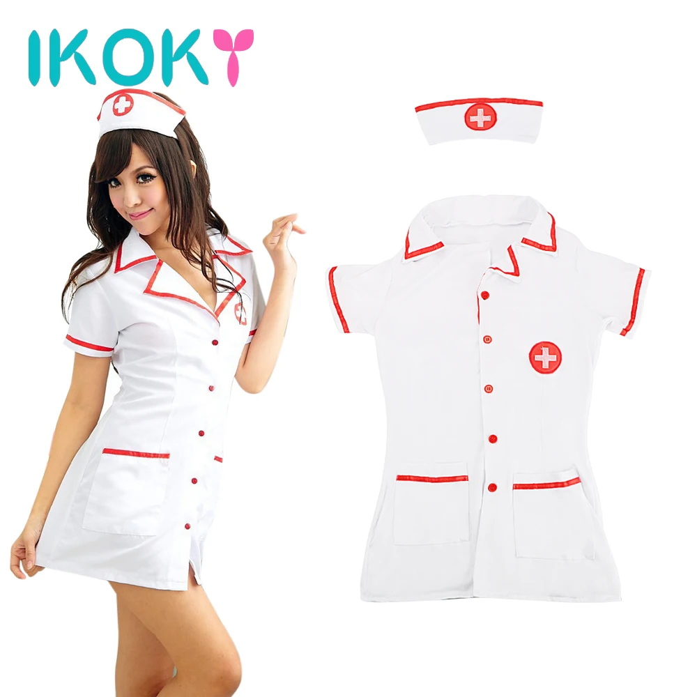 

IKOKY 3 Piece/Set Sexy Nurse Uniforms Nurse Costumes Cosplay Erotic Lingerie Cosplay Exotic Costumes