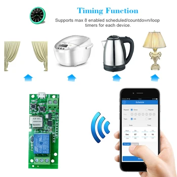 

USB DC5V Wifi Switch Wireless Relay Module Smart Home Automation Modules APP Remote Control Timer Switch for Alexa Google Home