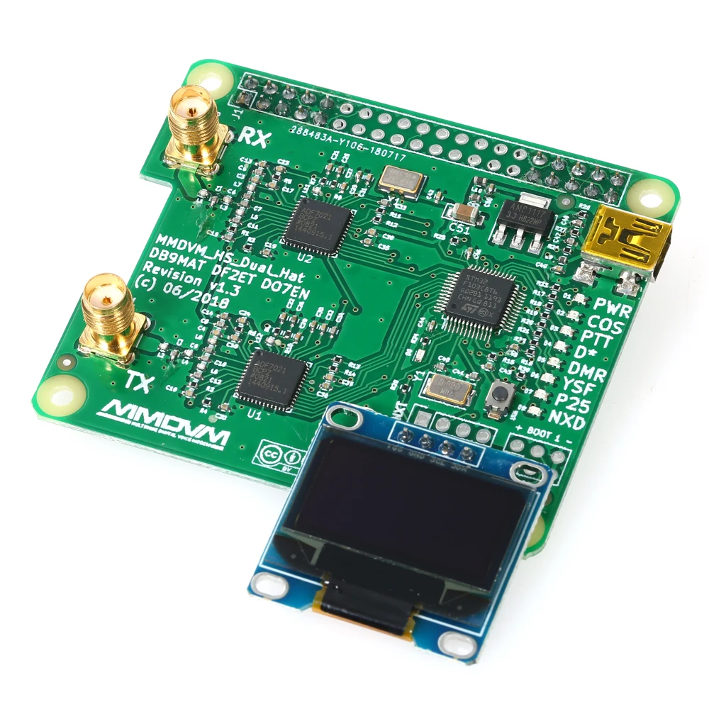 USB связь 2018 дуплекс MMDVM Hotspot модуль Плата расширения RX TX UHF VHF поддержка P25 DMR YSF NXDN