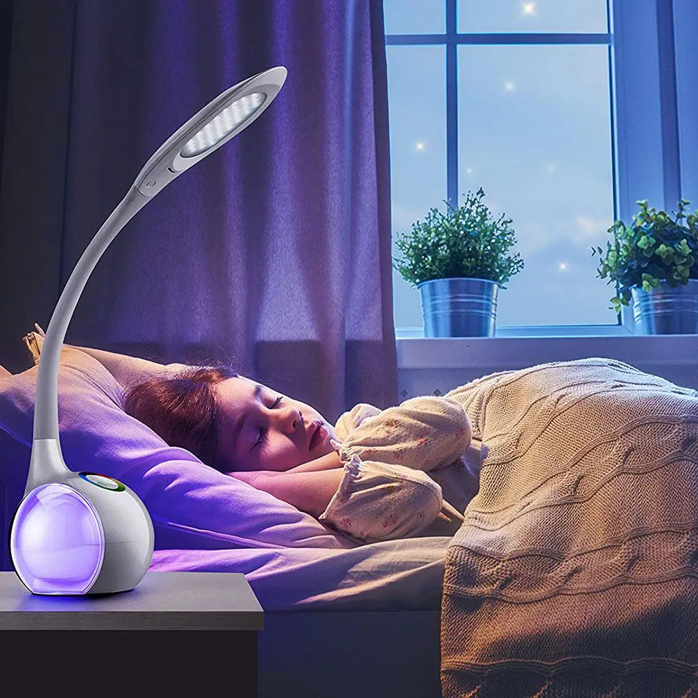 

T3 Touch-Dimmable LED Desk Lamp Colorful Light Gooseneck Table Lamp Eye-Friendly Reading Lamp 3 Adjustable Brightness Levels