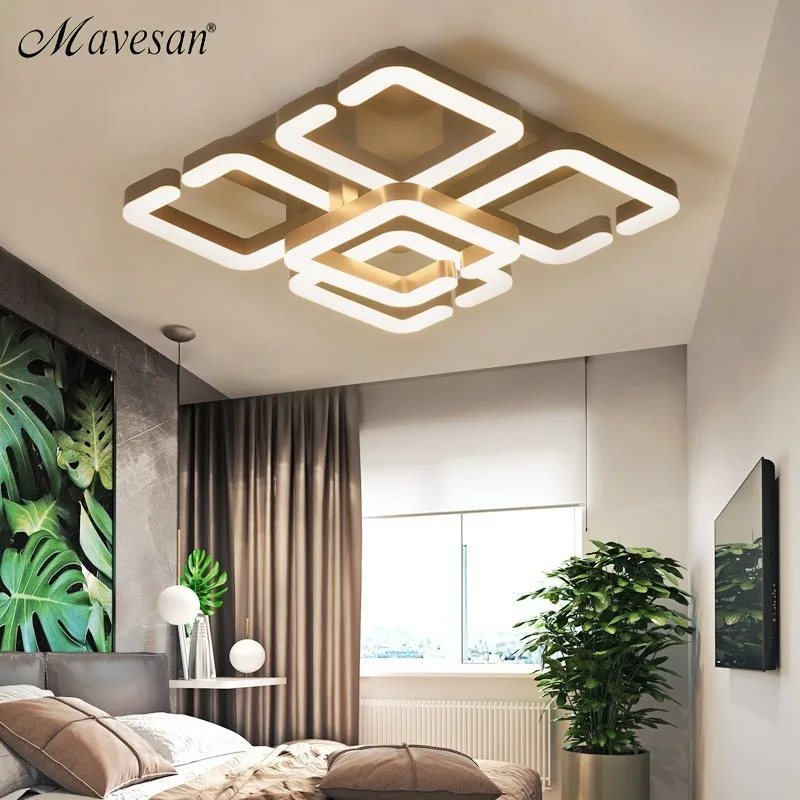 

LED Chandeliers Light Modern Lamp Living Room Lighting art design Bedroom Kitchen Surface Mount Flush Panel Remote Control dero