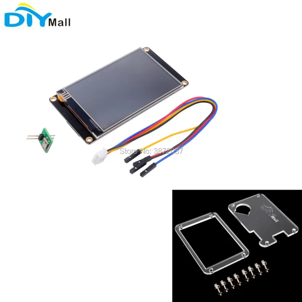 

Nextion Enhanced 2.4" NX3224K024 320x240 Resistive Touch Screen HMI UART Display Transparent Acrylic Case for Raspberry Pi