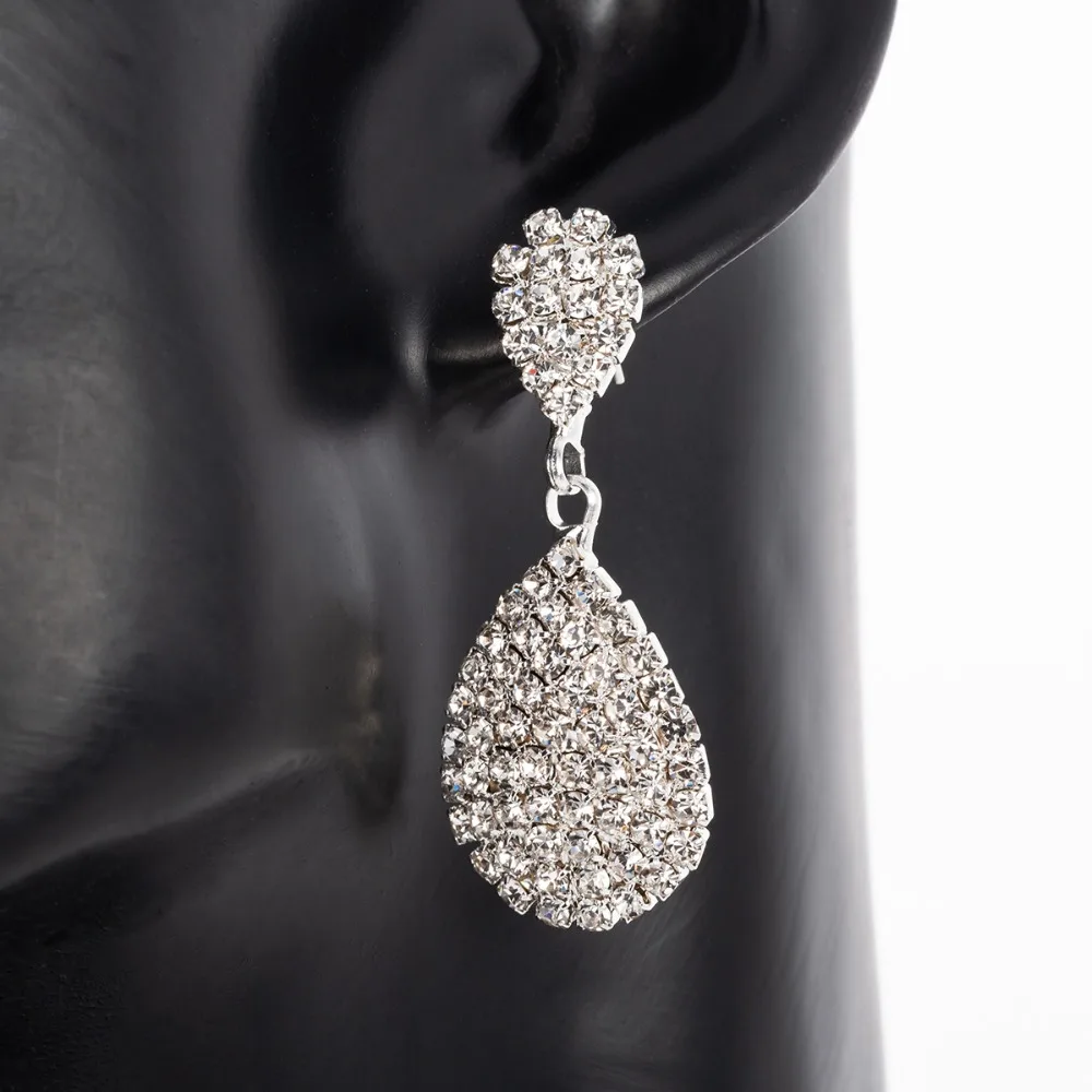 

Hot Sale Multi-Color Austrian Crystal Boucle D'oreille Femme Plated Rhinestone Earrings For Women Gift Fine Jewelry E603