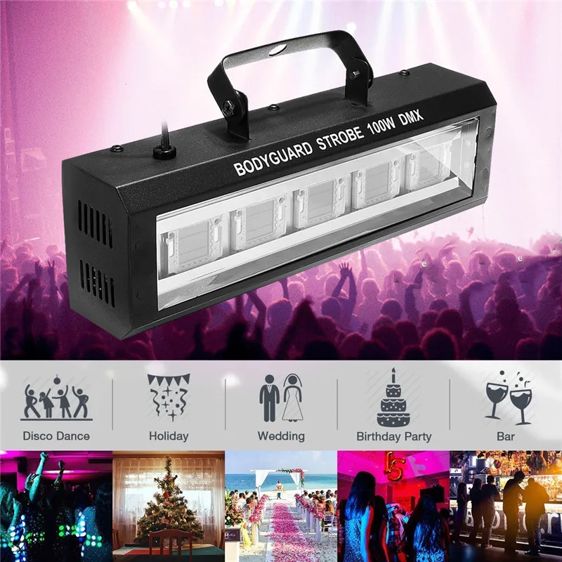 

DMX512 LED Strobe Flashing Lighting 60W Bar Disco DJ KTV Sound Activated Lamp Effect Lighting US Plug