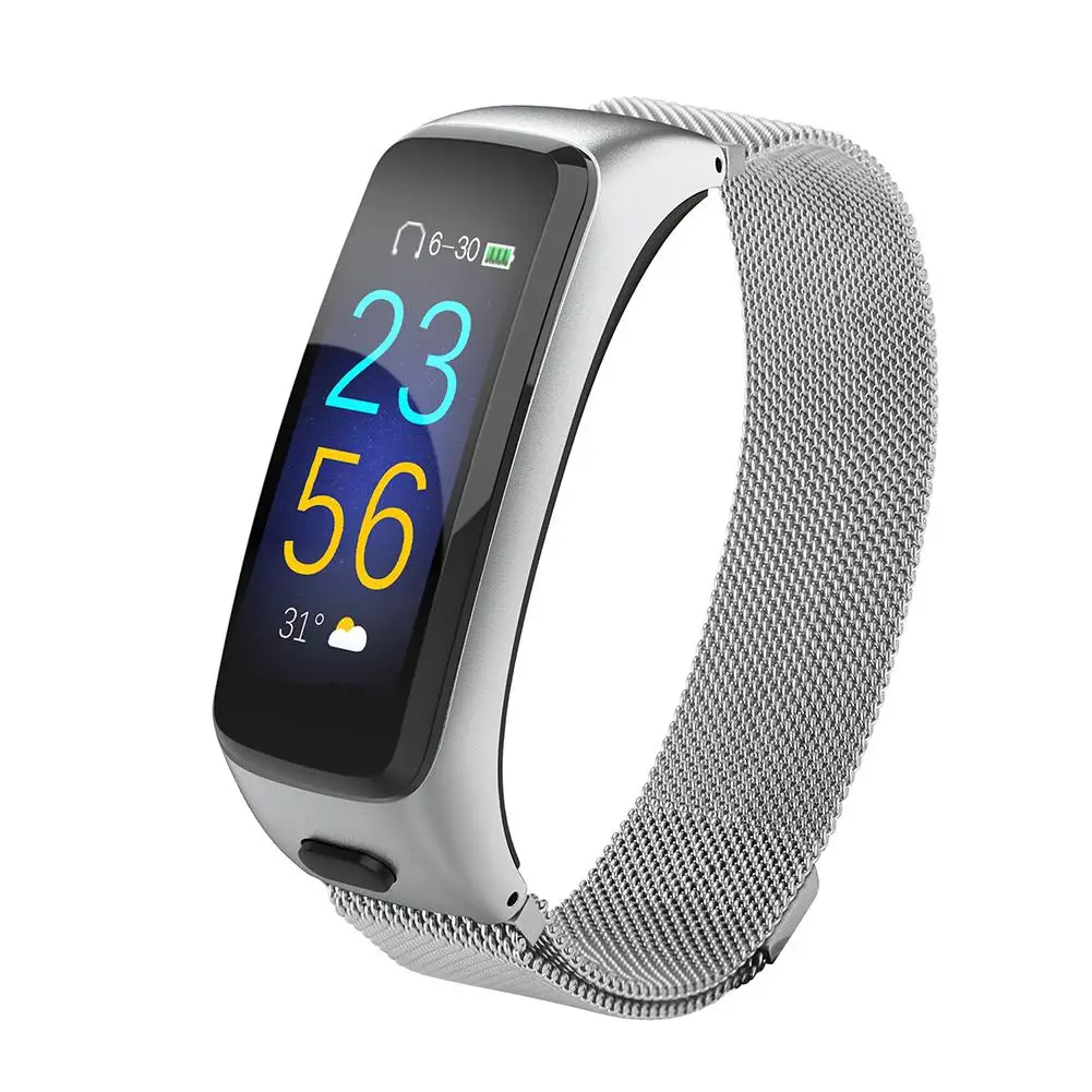 

Call Smart Bracelet Bluetooth Headset Heart Rate Blood Pressure Monitoring Waterproof Built-in Fitness Sports Recording Bracelet