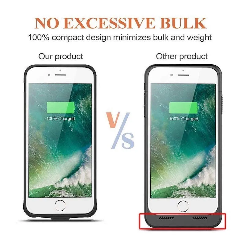 Ext power 4500/7000mAh Внешний красный и черный чехол для зарядного устройства Iphone 6 6s 7 8 Plus