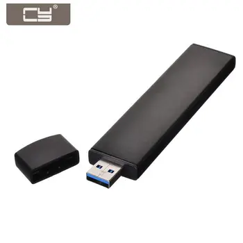 

CY Black Case 80mm NGFF M2 SSD to USB 3.0 External PCBA Conveter Adapter Card Flash Disk Type