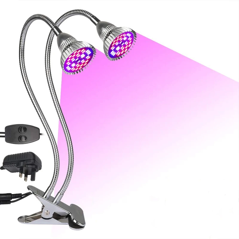 

Plant Light, 80 Led Chip Plant Light, 60W Led Plant Growth Light, Full Spectrum Double Head Growth Light, 360° Adjustable Goos