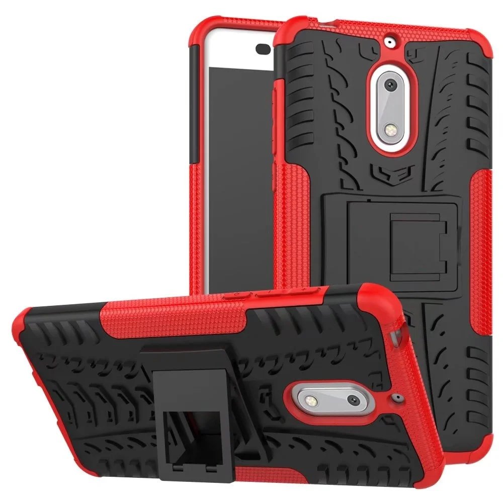 For Nokia 6 Stand Cover Protection Hard Pc Back Case for Silicone Bumper Phone Bag on | Мобильные телефоны и аксессуары