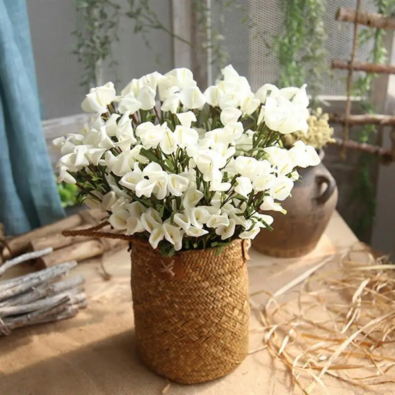 OUNONA 1 Pc المنسوجة متعددة الوظائف مزين اليدوية سطح المكتب الأعشاب البحرية سلة الغسيل صندوق تخزين زهرة وعاء سلة للمنزل حديقة OUNONA 1 Pc المنسوجة متعددة الوظائف مزين اليدوية سطح المكتب الأعشاب البحرية سلة الغسيل صندوق تخزين زهرة وعاء سلة للمنزل حديقة