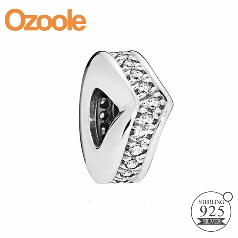 

Authentic 925 Sterling Silver Shimmering Wish Spacer Charm Beads Clear CZ fit European Beads Charms Bracelets Jewelry