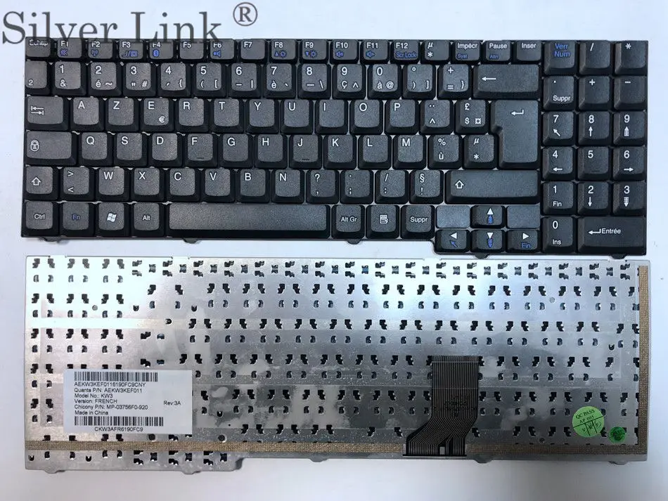 Французская клавиатура для ноутбука Packard Bell PB3 KW3 Turbo X NEC AZERTY FR Layout|Клавиатуры