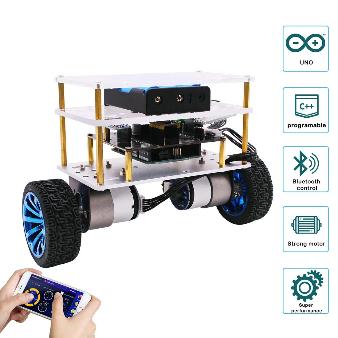 Balance Robot Car Compatible with Arduino Electronics Programmable Kit Education Robotics Support C Language for Kids (R3)