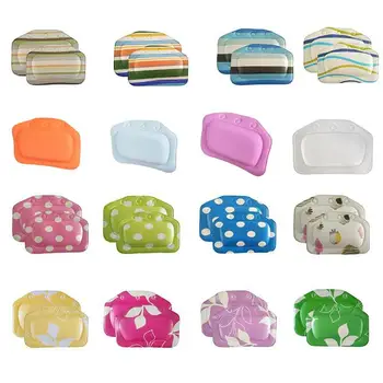 

PVC Hotel Bathroom Anti-slip Pillow Bathtub Headrest Waterproof Soft Bath Throw Pillows With Suction Cups Bathroom Accessories