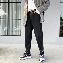 Осень и Новинка зимы Фонд человек, подходит ко всему, гавани ветер личность нижней части брюк пряжки ремня Для мужчин джинсы уличной M-2XL