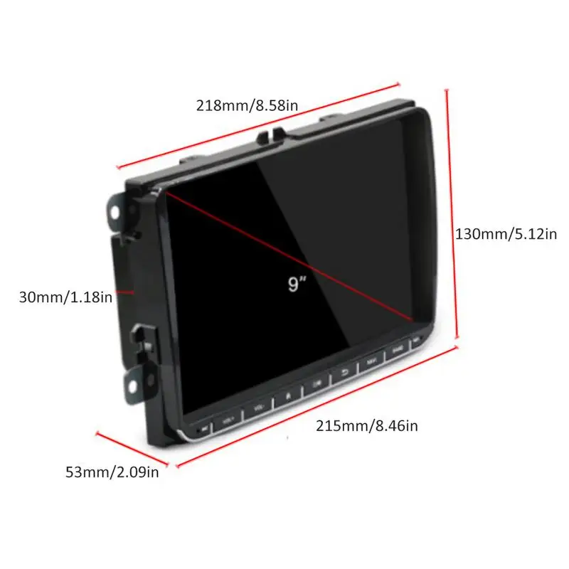 Excellent New 2 Din 9 Inch Android 8.1 Car Radio Navigation for VW Volkswagen GOLF 5 Golf 6 POLO PASSAT B5 B6 dvd player BT RDS Autoradio 2
