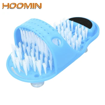 

HOOMIN Spa Shower Feet Footbrush Foot Scrubber Massage Slippers Shower Brush Foot Care Pumice Stone Foot Bath Shoes Brush