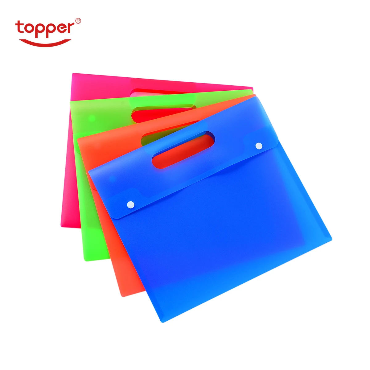 

4pcs/set freeshiping A4 size With hand Plastic document bag file Folders Filing Paper Storage Office School Supplies file bag