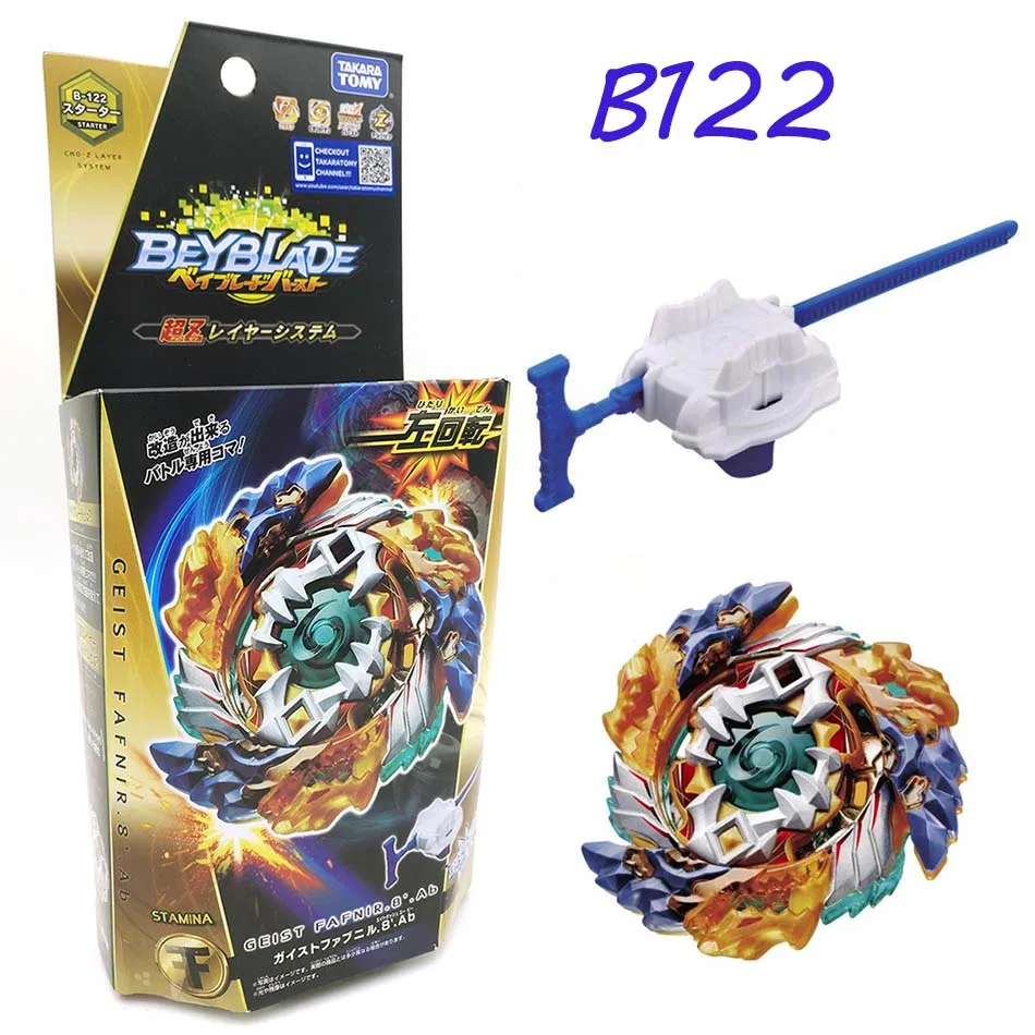 Оригинальный Beyblade взрыв B-122 Starter Geist Fafnir Bayblade Металл Fusion Avec Lanceur Бог Прядильный механизм бей лезвия игрушка B120