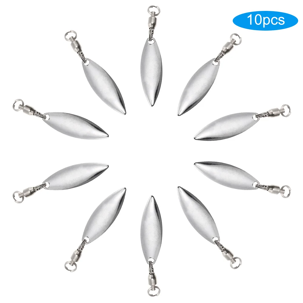 

10Pcs Metal Spinner Spoon Bait Spinner Longcast Fishing Blade Hard Fishing Spoon Lures Jigging Lure Baits Carp Fishing Tackle