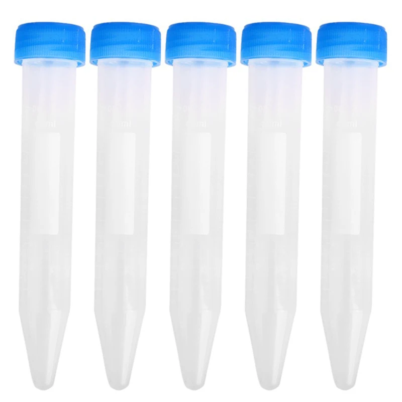 

5 pcs 10ml Plastic Measuring Cylinder Centrifuge Tubes Labor Test with Caps