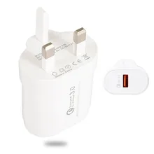 Быстрое зарядное устройство QC3.0 UK для iPhone для Xiaomi samsung универсальный источник питания для путешествий адаптер быстрой зарядки с кабелем Micro type-c