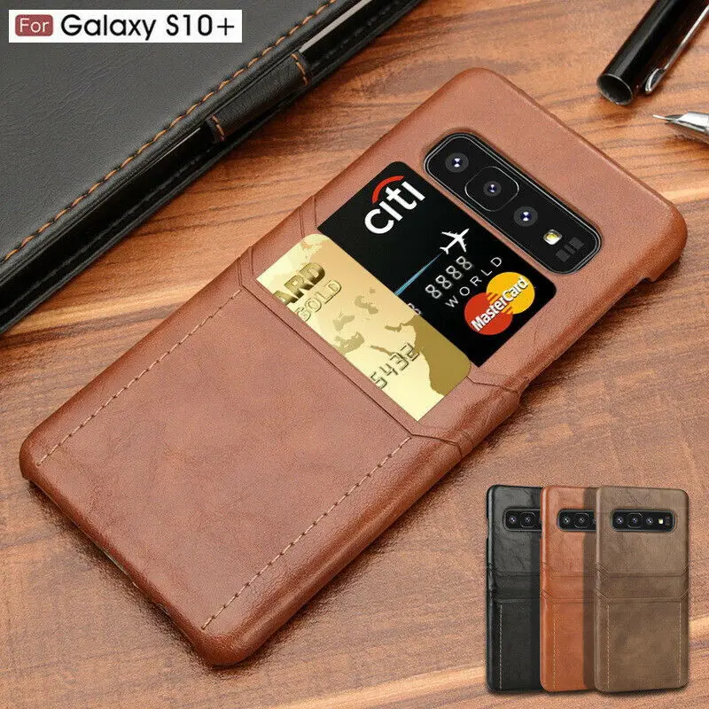 

For Samsung Galaxy S10 Plus S10E S10 Case leather with card slot back cover cases for Samsung S10 wallet Coque