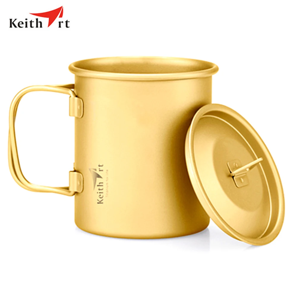 

Keithart Ti3211 400ml Pure Titanium Folding Single Layer Mug Ultralight Durable Drinkware Outdoor Camping Mug Coffee Cup Flasks