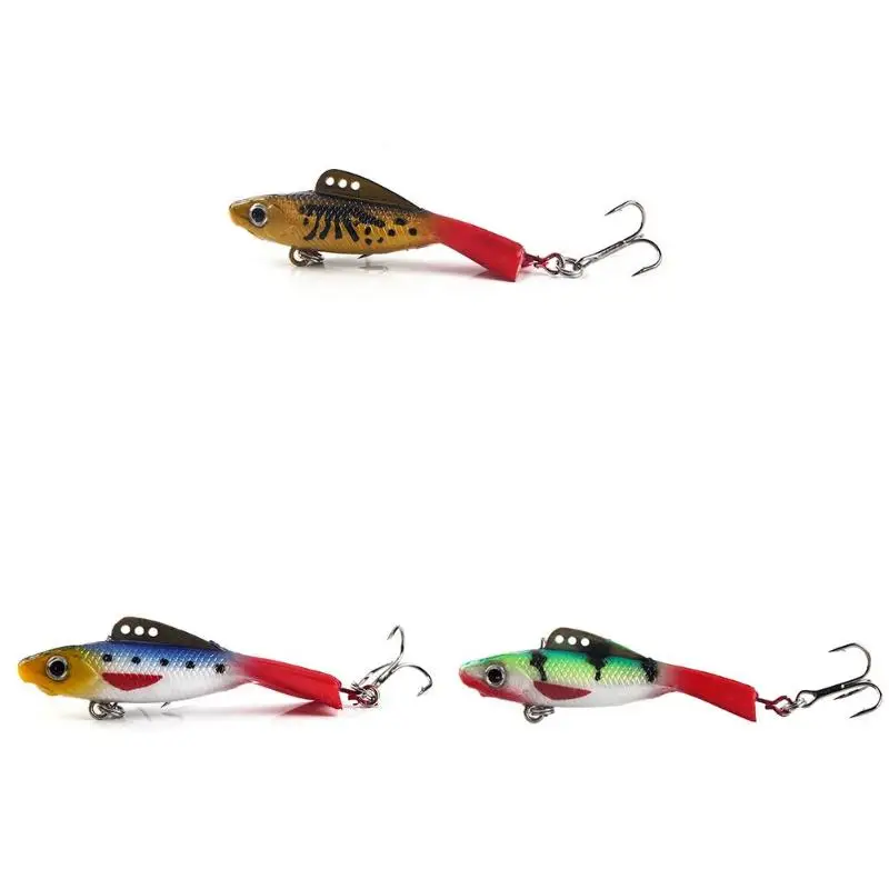 

1pc Winter VIB Ice Fishing Lure Plastic Wobber Pesca Fish Hook Artificial Bait Fishing Tackle