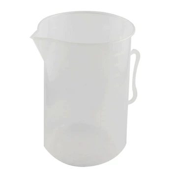 

Laboratory Clear White Plastic 2000mL Measuring Cup Handled Beaker
