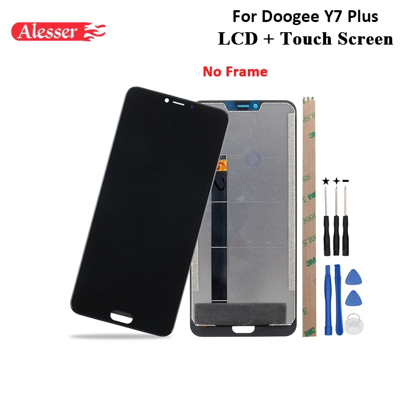 

Alesser For Doogee Y7 Plus LCD Display and Touch Screen Assembly Repair Parts With Tools And Adhesive For Doogee Y7 Plus Phone