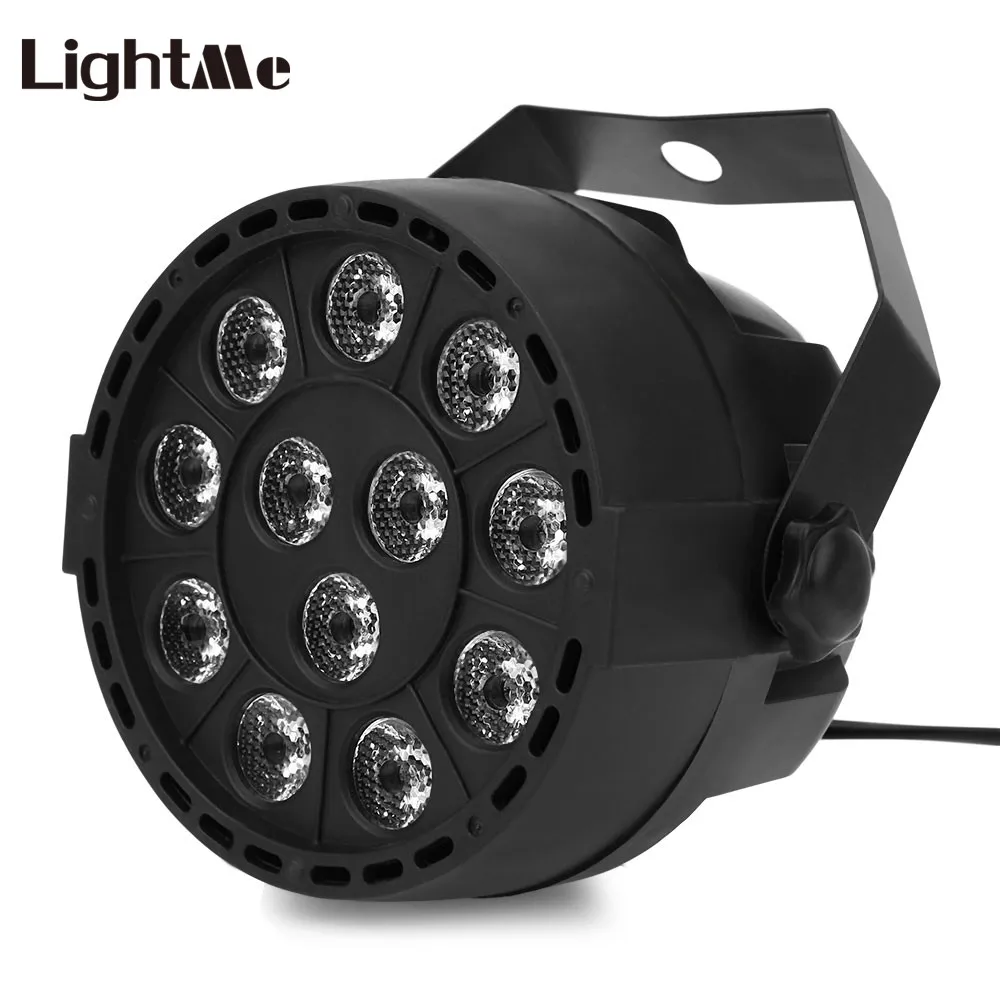 

Professional Stage Light Projector 12 LEDs RGBW Color Mixing Par Lamp 8CH Voice Activated DJ Lamp Party KTV Concert Light