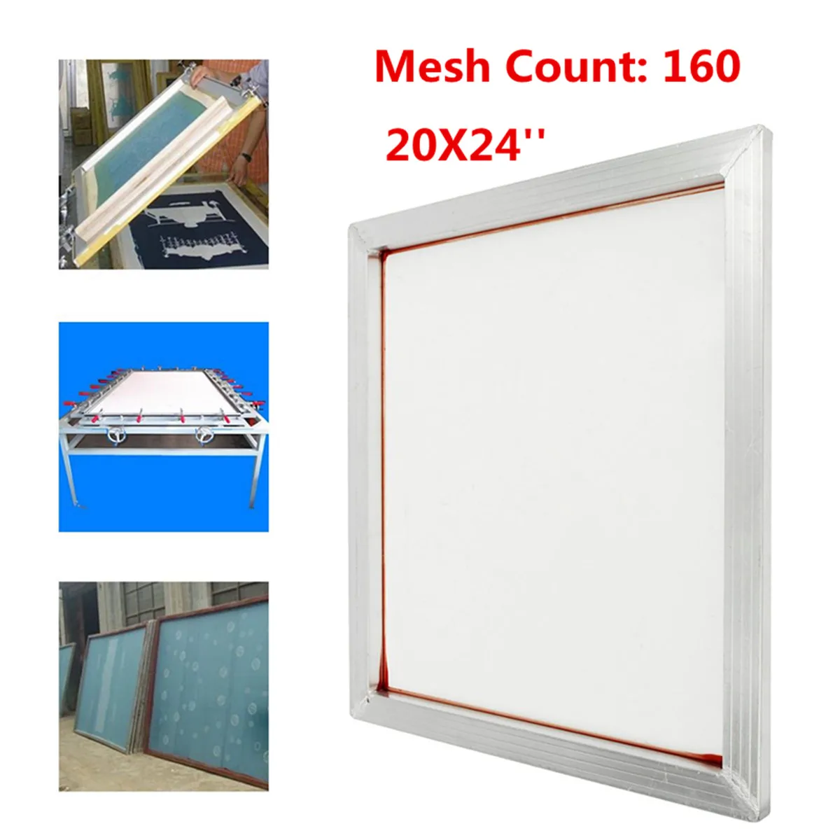 

Reusable Aluminum Silk Screen Printing Frame Stretched 60X50CM With White 160 Mesh Count For Printed Circuit Boards