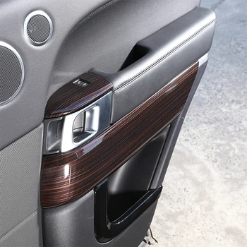 

4pcs Red Ash Wood ABS Interior Door Decoration Panel Cover Trim For Landrover Range Rover Sport RR Sport 2014-18 Car Accessories