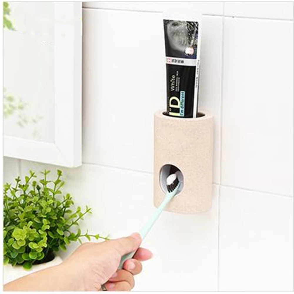 

Automatic Squeezer Bathroom Tools Dispenser Holder Wall Mount Rack Toothpaste Toothpaste Toothbrush