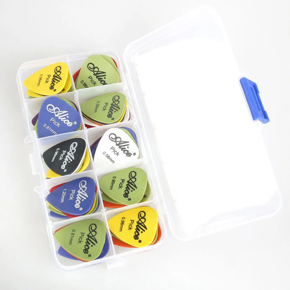 10 прозрачные сетки пластиковые медиаторы коробка Регулируемая сетка Размер медиаторы чехол для хранения музыкальных инструментов аксессуары