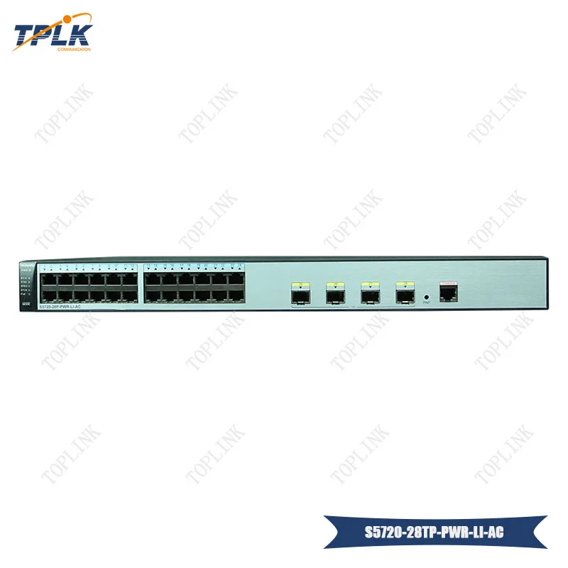 S5720 28TP PWR LI AC 24 порта Ethernet 10/100/1000 2 Гига SFP и двойного назначения или PoE + 370 Вт POE 110/220